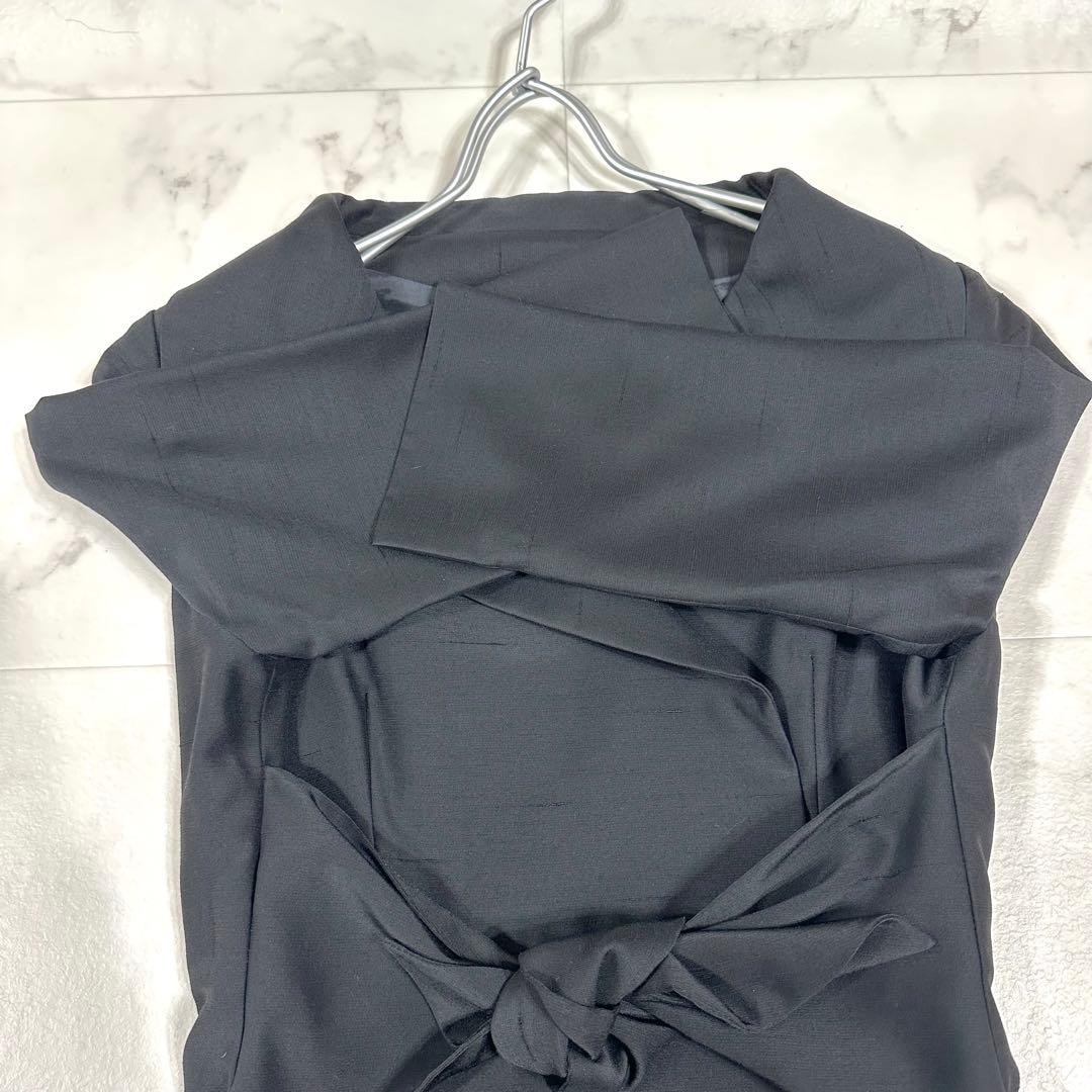 【美品】Sybilla ロングワンピース シャンタン生地 フレア 黒 L相当