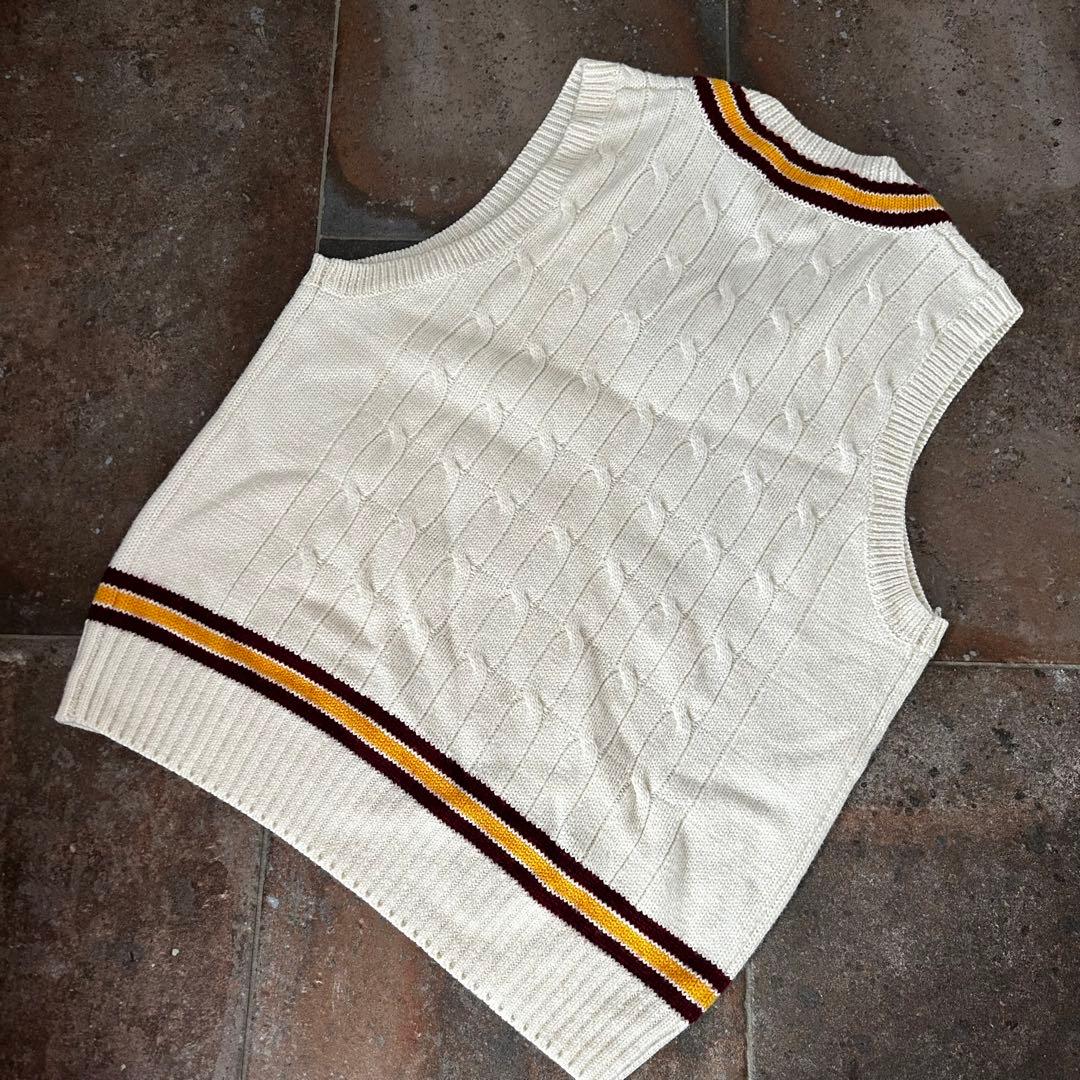 ROUGH&SWELL ニット　ベスト　ウール混Vネック