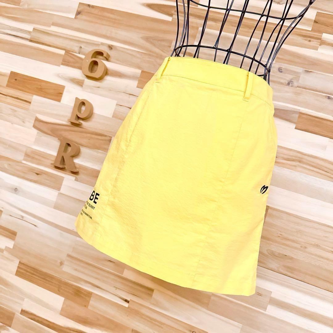 【マスターバニーエディション】ゴルフ スカート 軽量 ストレッチ イエロー×黒