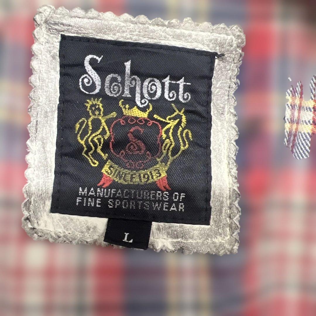 こ*ね様 Schott クラッシックレーサー　 ヴィンテージ加工　L