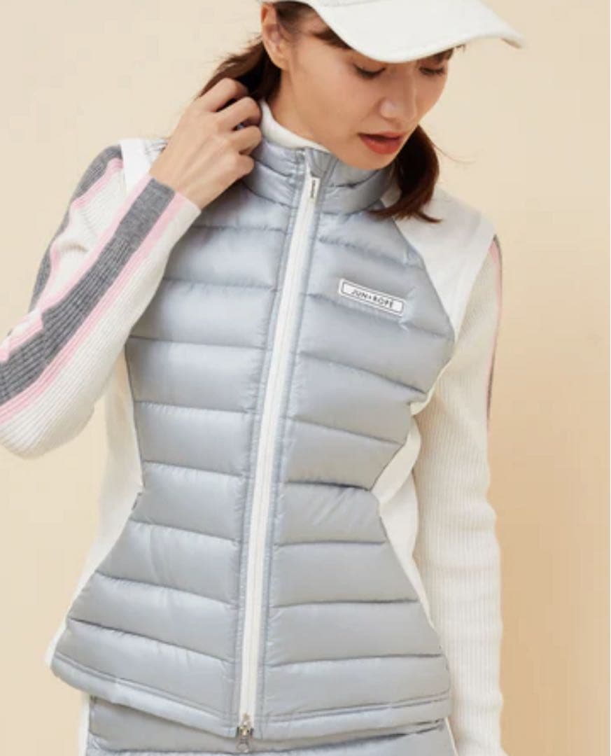 JUN&ROPE' ジュンアンドロペ　ダウンベスト　レディース　ゴルフ　切り替え