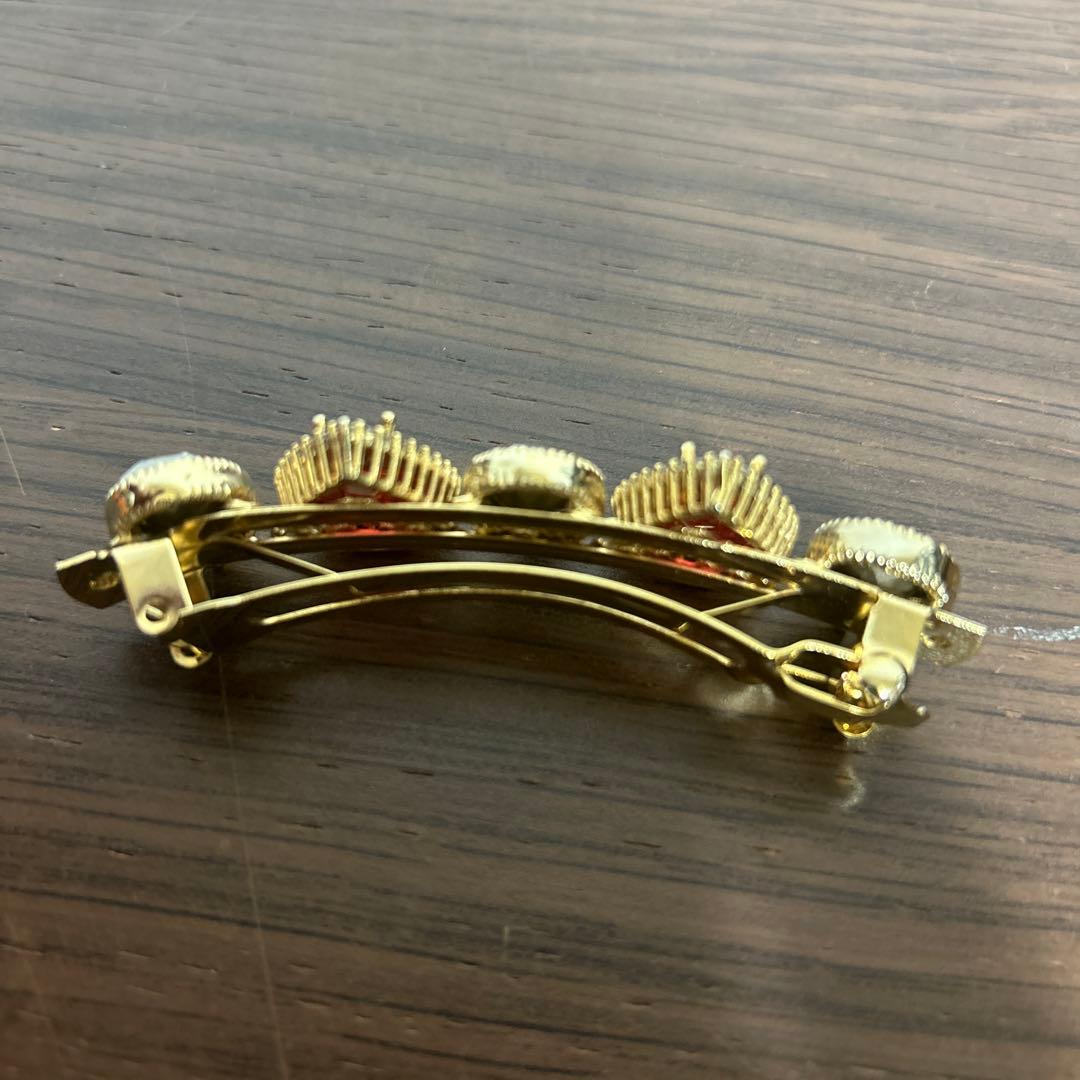 【極美品】acca アッカ　ヘアバレッタ　ストーン　イタリア製