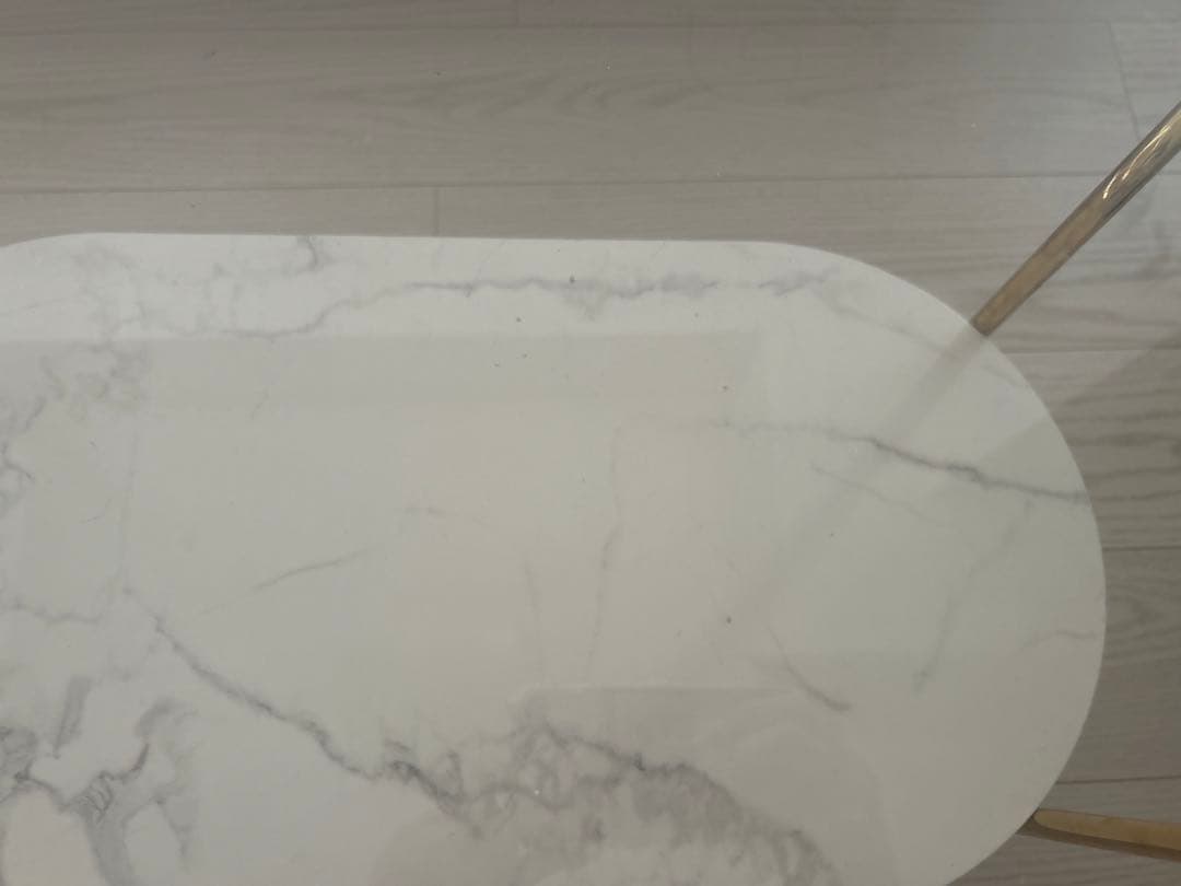 レガート コーヒーテーブル S ゴールド×マーブル (W750)