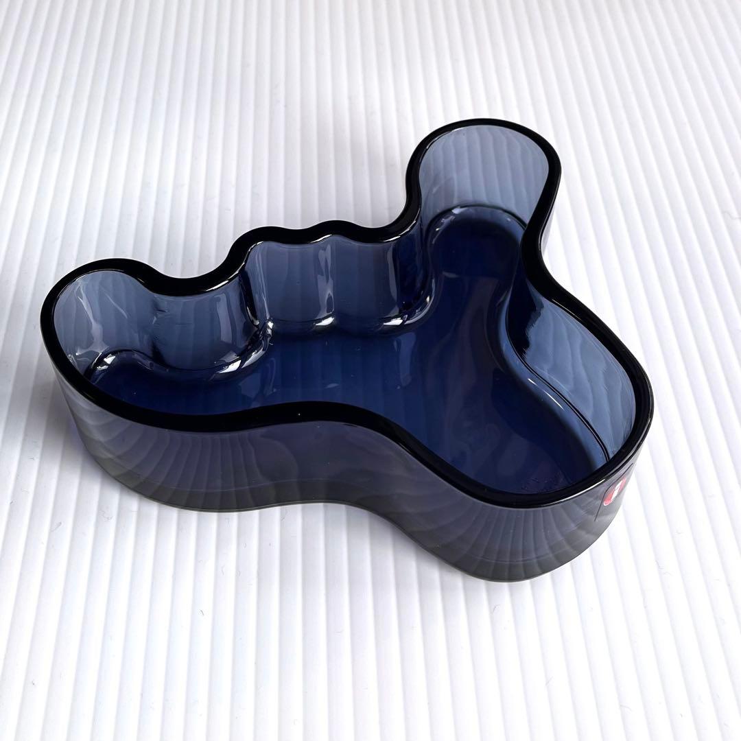 【廃盤カラー】イッタラ アアルトボウル13.6㎝ ブルーベリーブルー シール有