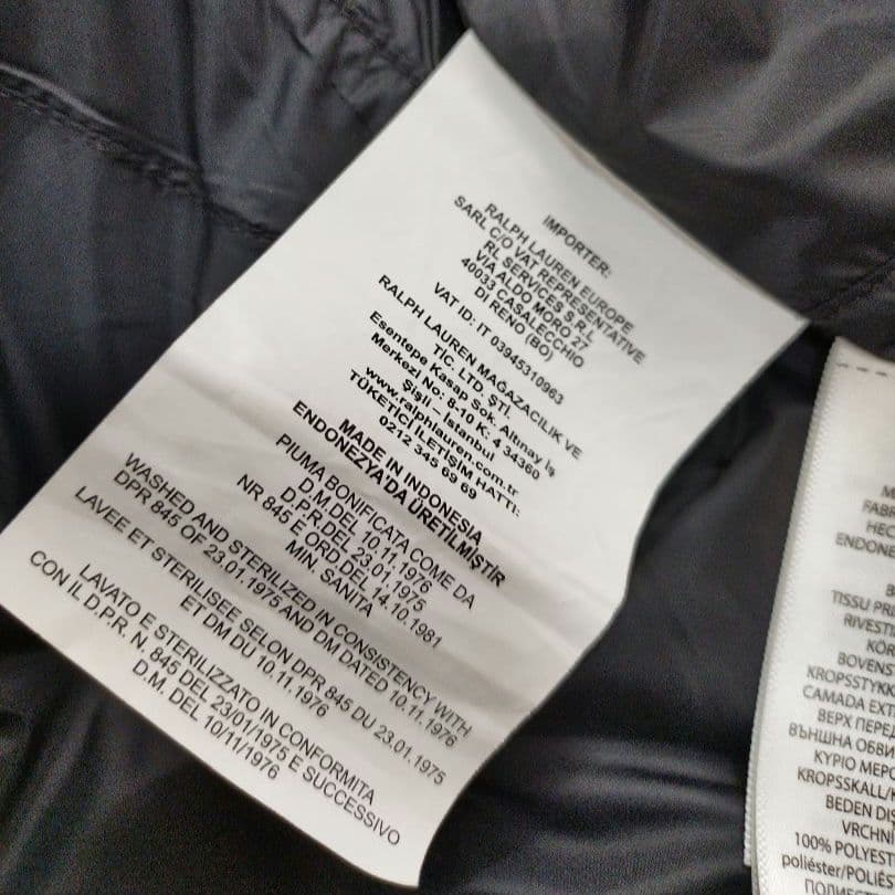 19196✨️ポロラルフローレン S ビッグポニー ダウンベスト ドローコード