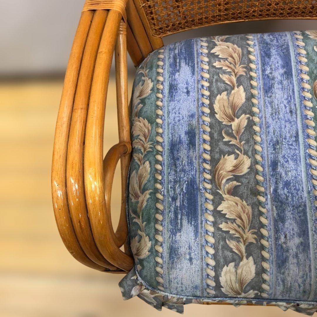 ラタン 回転チェア 籐椅子 昭和レトロ 回転式椅子　260217-10