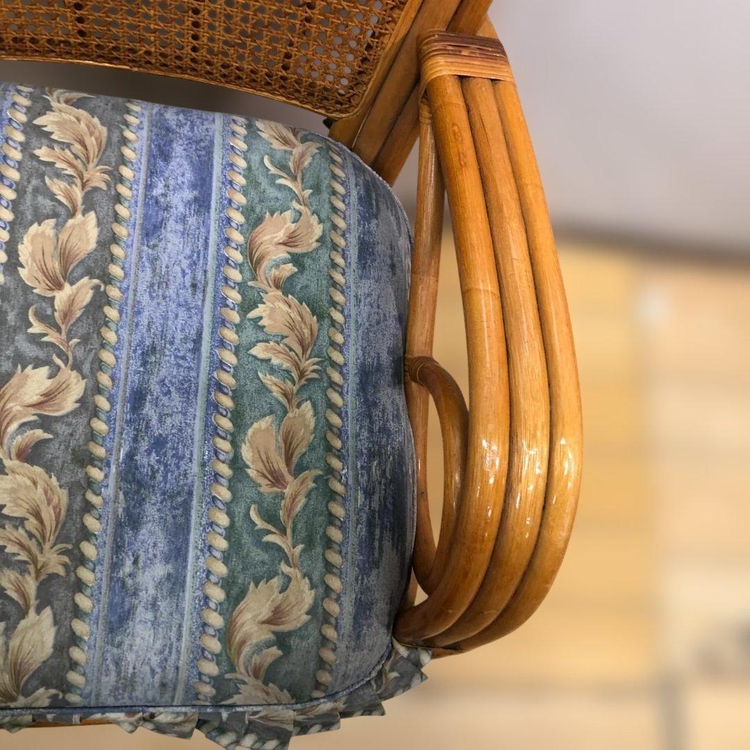 ラタン 回転チェア 籐椅子 昭和レトロ 回転式椅子　260217-10