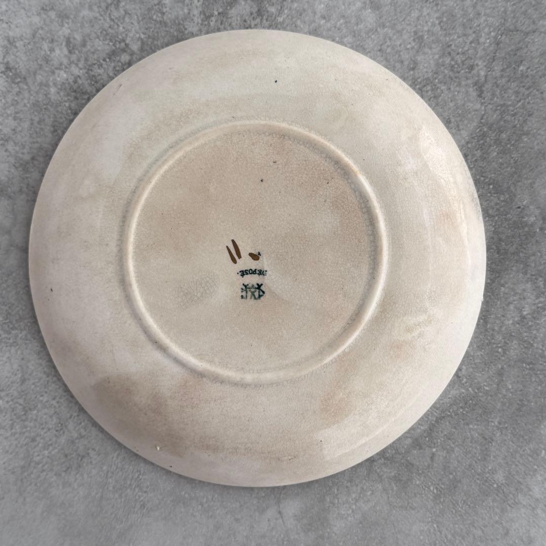 ①フランス アンティーク クレイユモントロー すずらん　ソーサー　小皿