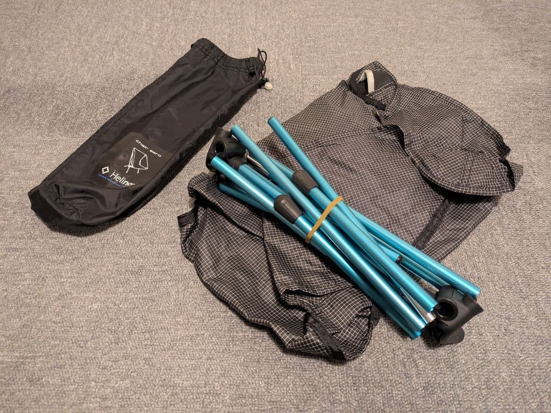 超絶軽い♪Helinox ヘリノックス チェアゼロ　ブラック　（中古）お値下不可