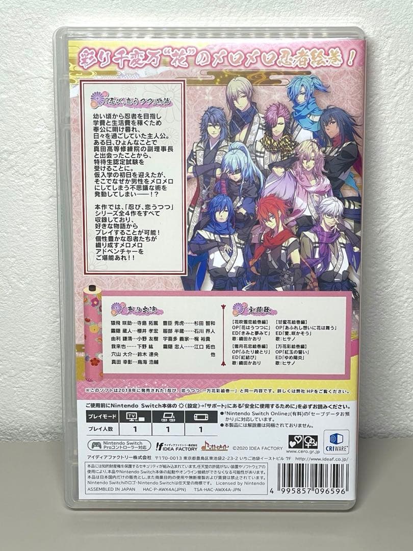 美品 忍び、恋うつつ Switch 　ニンテンドースイッチ ソフト