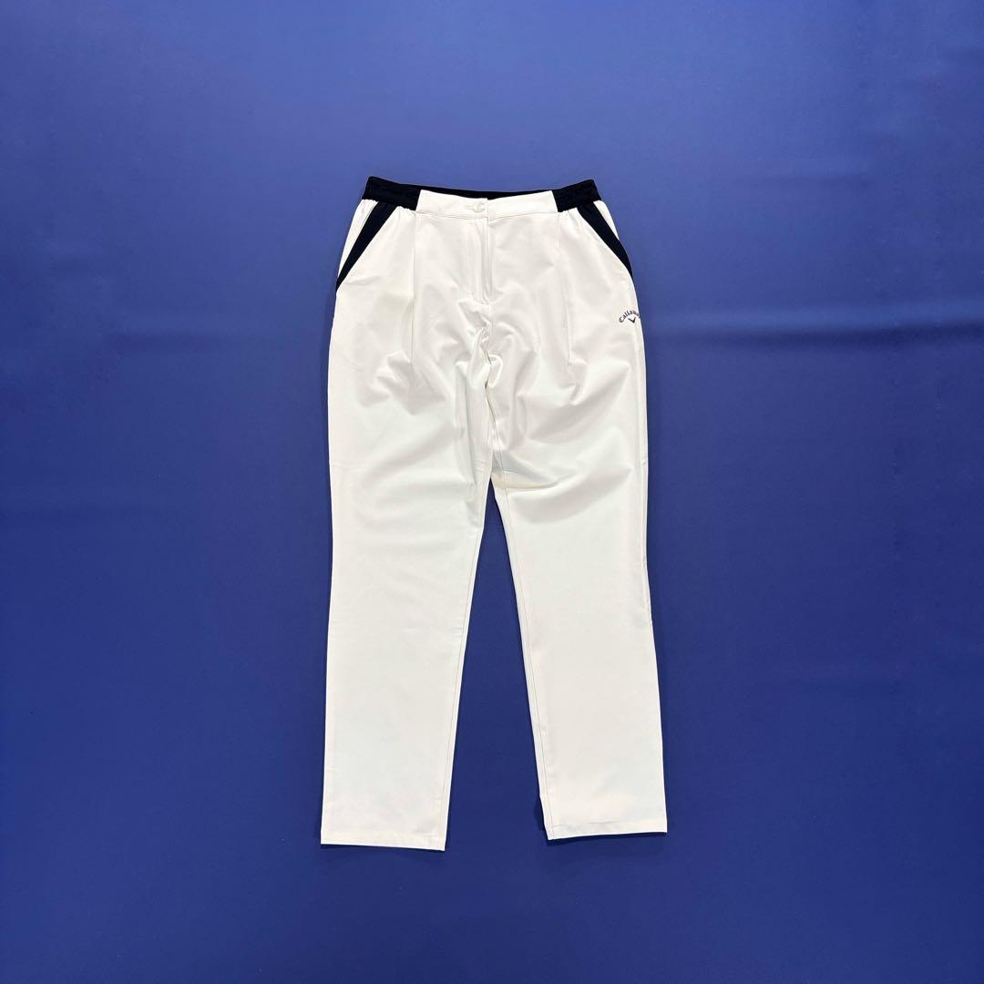 キャロウェイ　ロングパンツ　L レディース　春夏　ウエストゴム仕様　ホワイト
