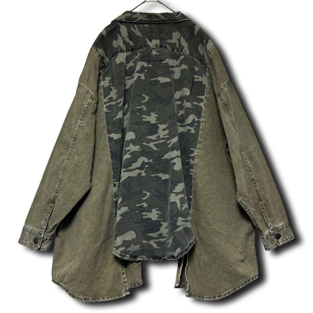 【美品】etsinta エシンタ リメイク 切り替え オーバージャケット