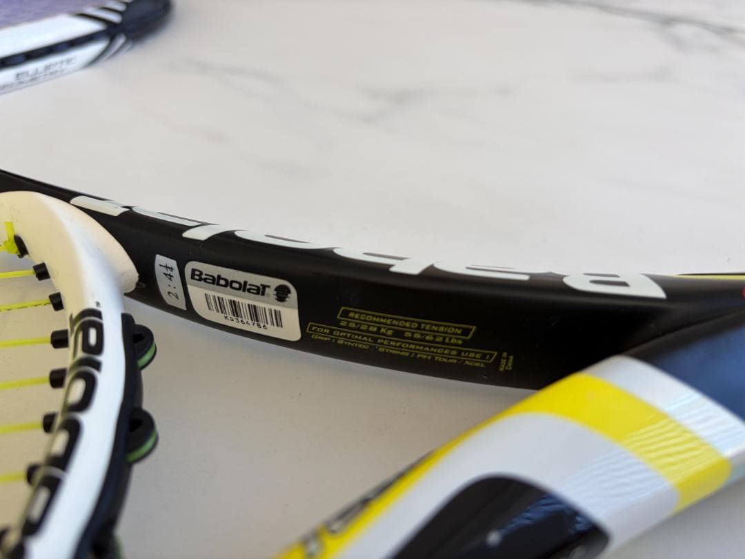 Babolat Pure Aero テニスラケット 2本セット イエロー/ピンク