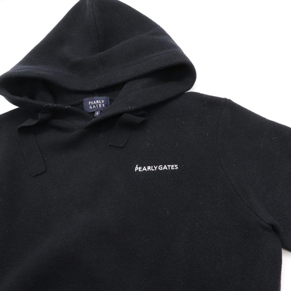 PEARLYGATES　パーリーゲイツ　背中ロゴ　刺繍　肉厚ウールニットパーカー