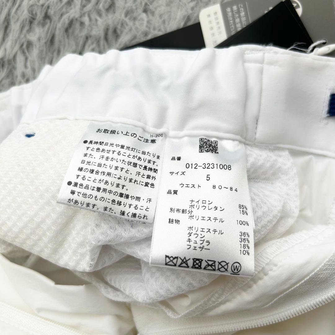 新品　ニューバランスゴルフ　パンツ　ダウン　ストレッチ　ウエストゴム　ホワイト