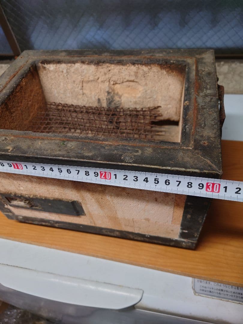 炭 七輪　コンロ　囲炉裏　網10枚、下敷き付き　アンティーク レトロC