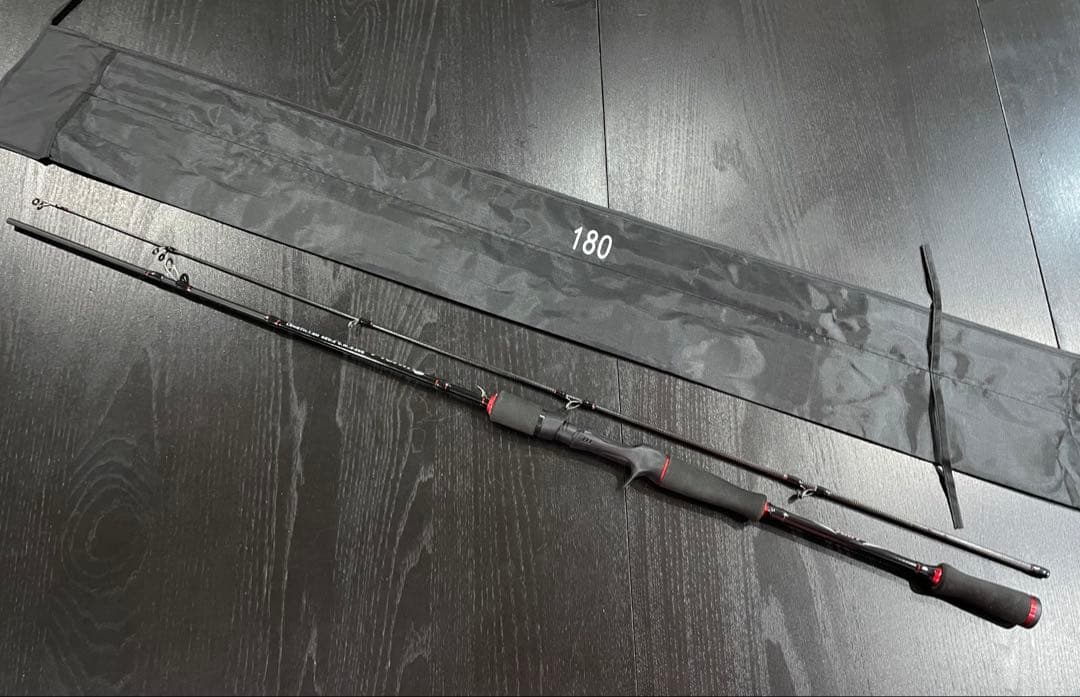 バス釣りセットベイトロッド&ベイトリール（パワーハンドル右巻)ライン100m付き