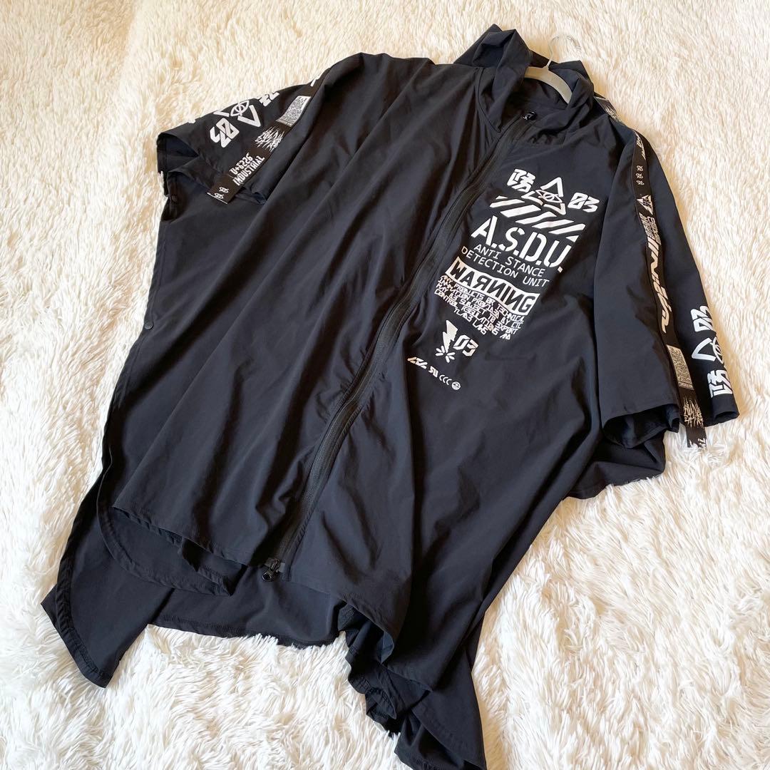 中央町戦術工芸 ポンチョ レインウェア 防水 ブラック フリーサイズ レア