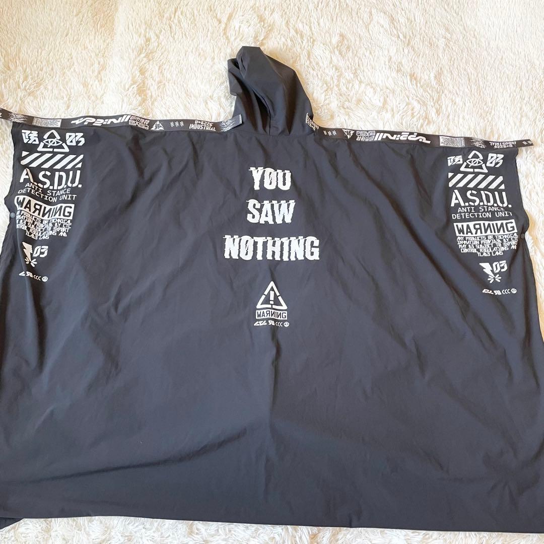 中央町戦術工芸 ポンチョ レインウェア 防水 ブラック フリーサイズ レア