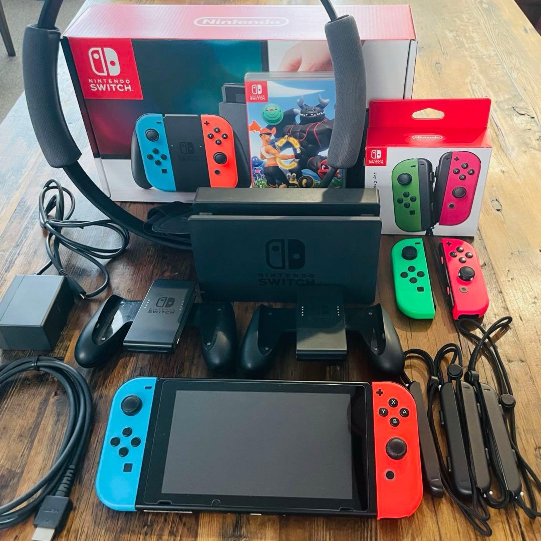 任天堂Switch本体＋別売JoyCon＋JoyConグリップ＋リングフィット