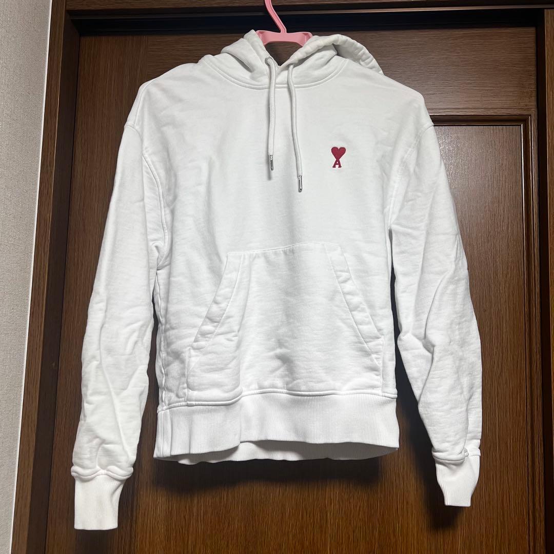 amiparis アミパリス　パーカー　白パーカー　良品　Sサイズ　ユニセックス