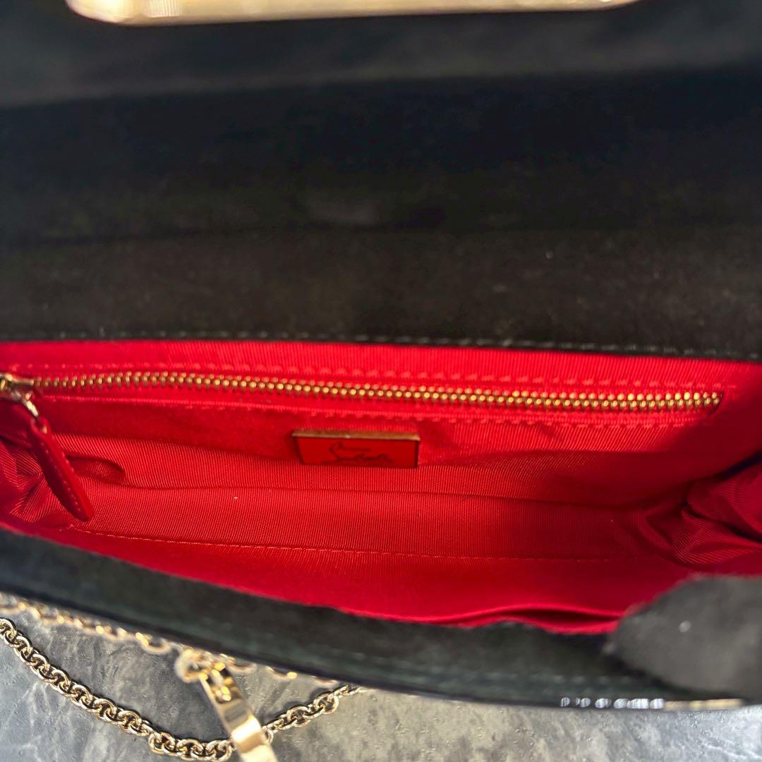 未使用級✨クリスチャンルブタン　リヴィエラフラップチェーンバッグ パーティバッグ