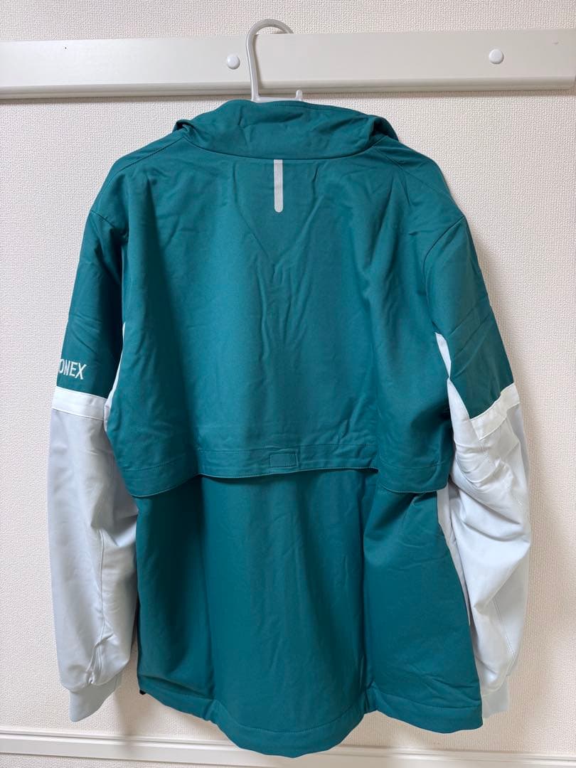 【ほぼ未使用】ヨネックス 裏地付きウィンドウォーマーシャツ M アイスグレー