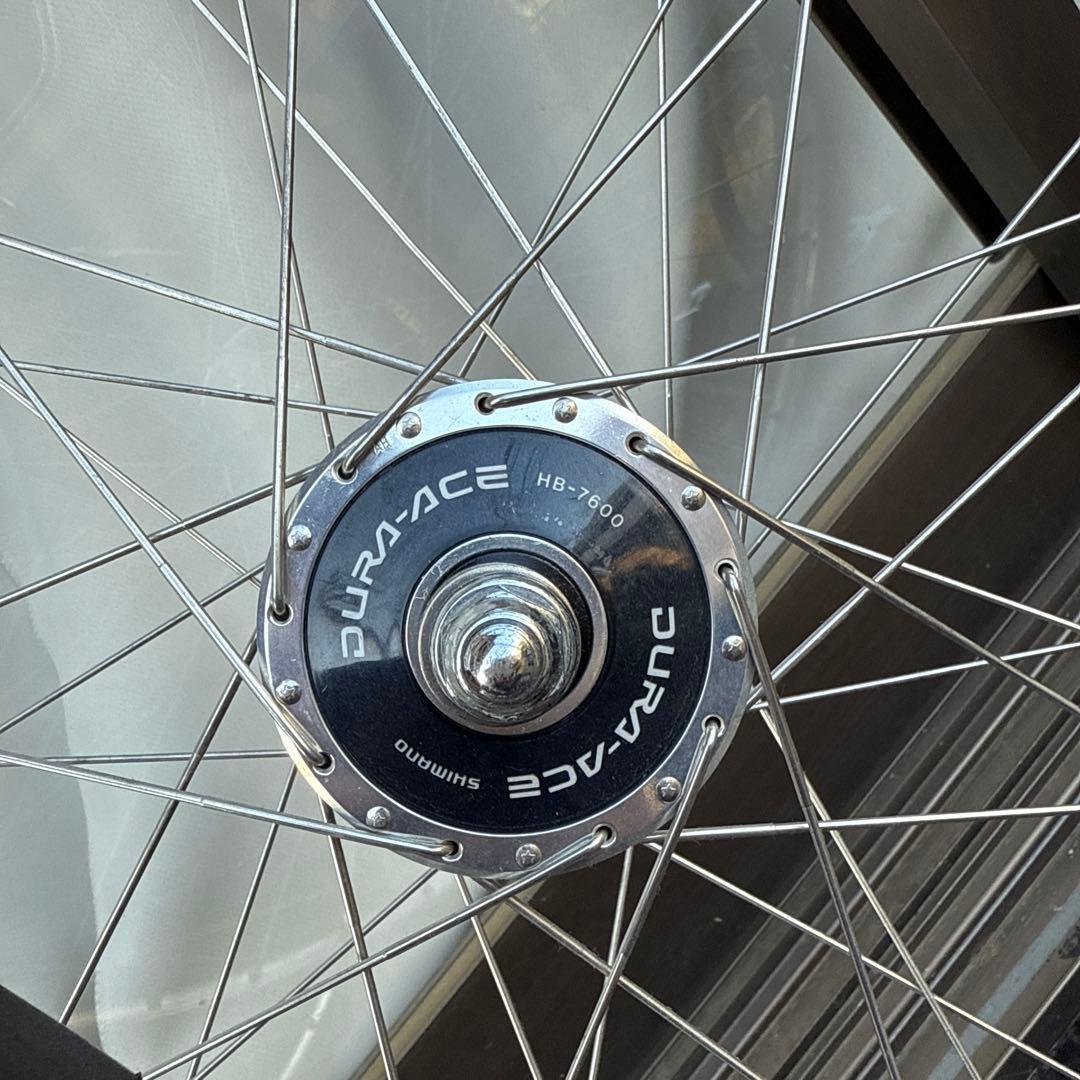 SHIMANO デュラエース HB7600NJS 競輪 ゴールドリム 前後セット
