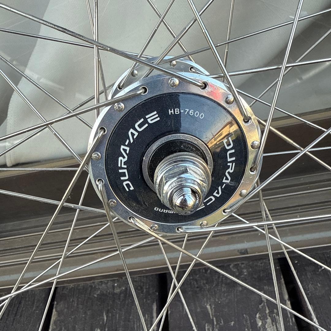 SHIMANO デュラエース HB7600NJS 競輪 ゴールドリム 前後セット