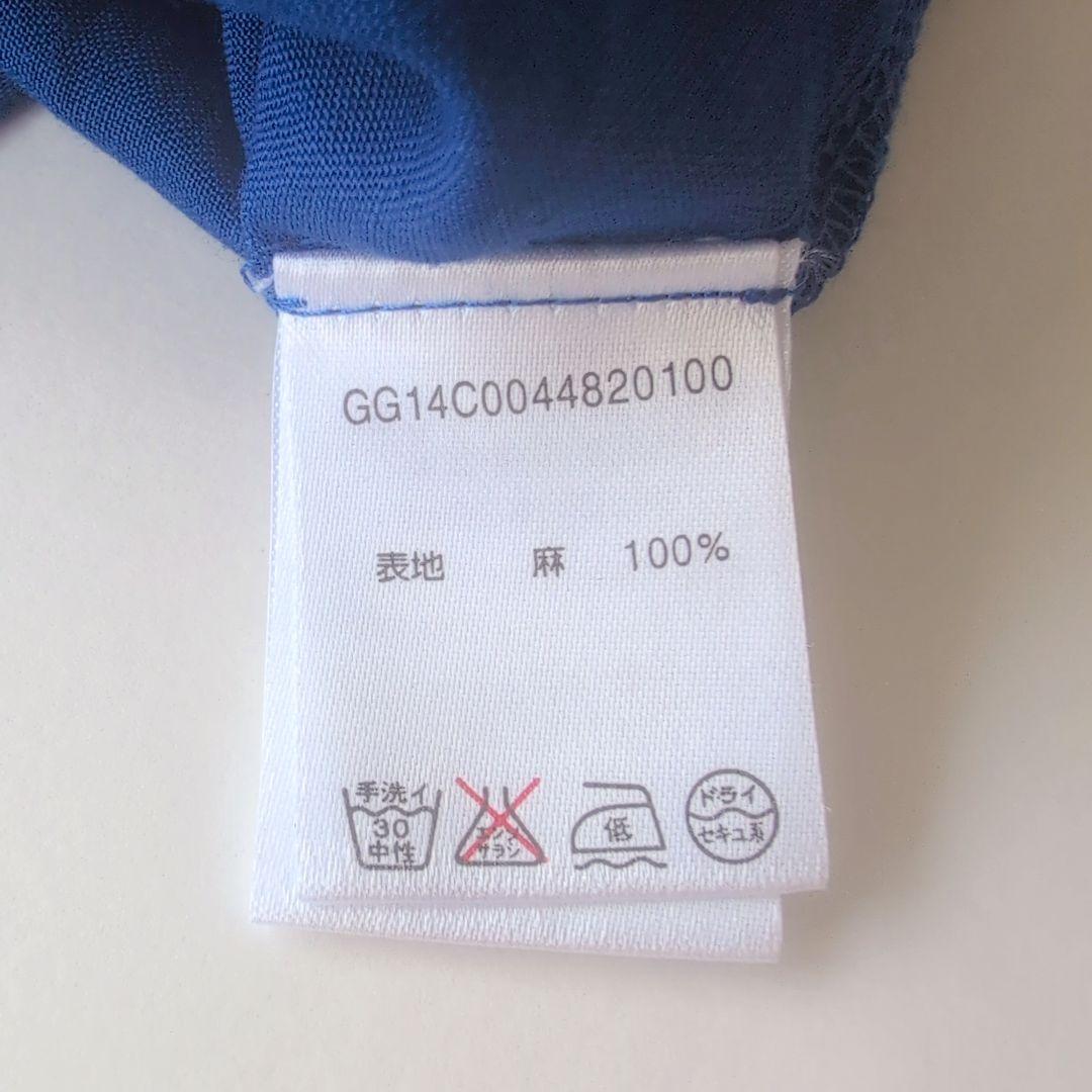 美品GALLARDAGALANTE　ウォッシュリネンシャツ　ブルー　F麻100%