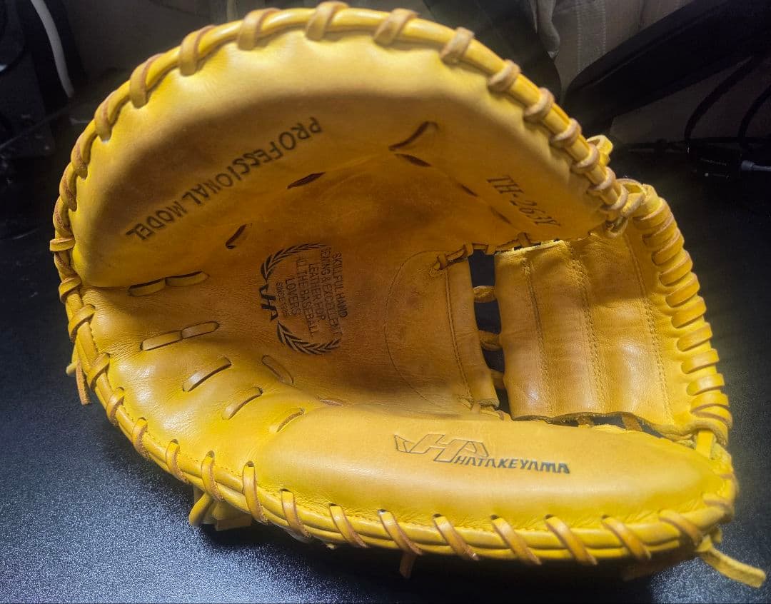 ハタケヤマ 左投げ用キャッチャーミット 軟式用・ソフトボール兼用 TH-263Y