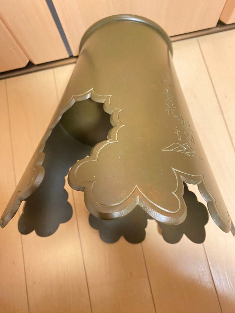 御玄猪　唐金製　池坊　薄端　花器　華道　生花