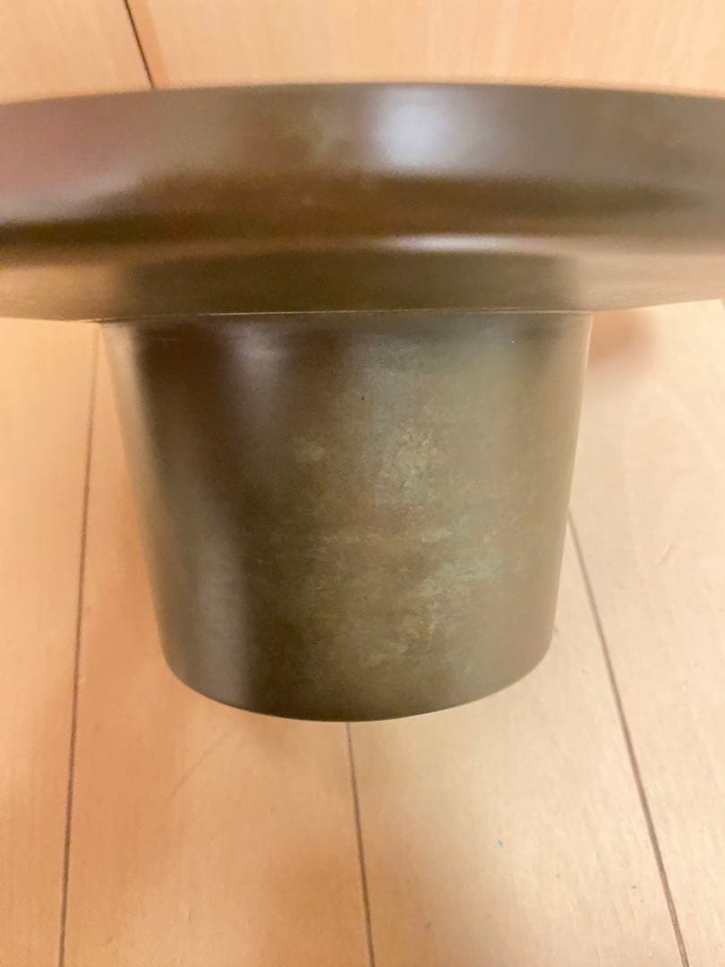 御玄猪　唐金製　池坊　薄端　花器　華道　生花