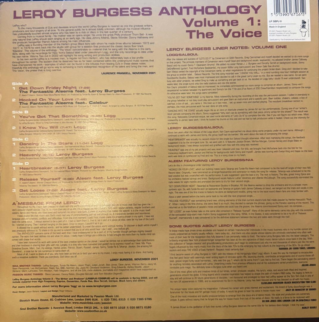 洋楽 Leroy Burgess Anthology - Volume 1