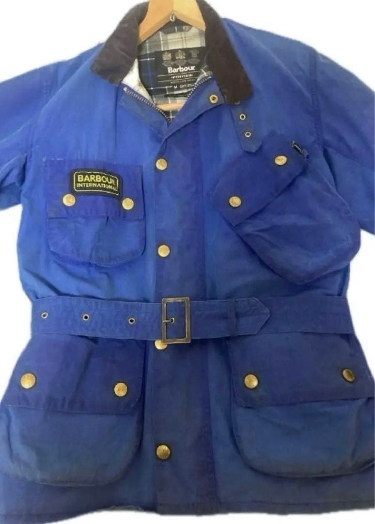 Barbour international コバルトブルー A7 Brass