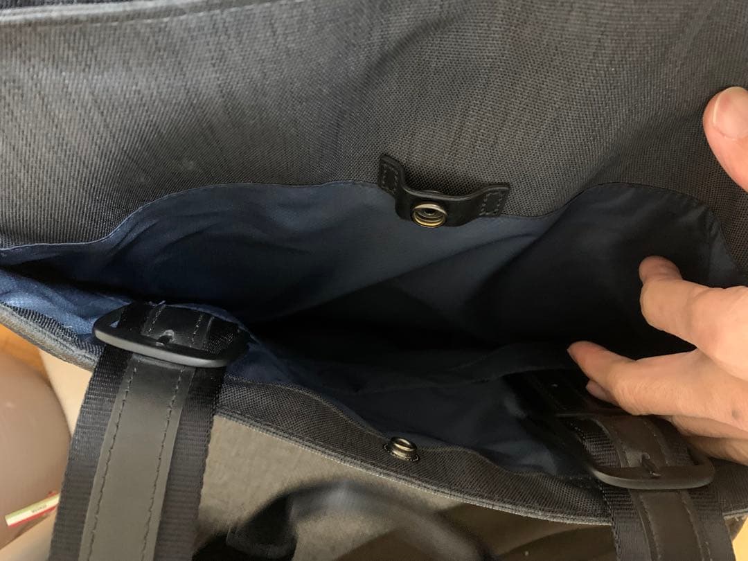 TUMI ALPHA コンパニオントートバッグネイビー×グレー