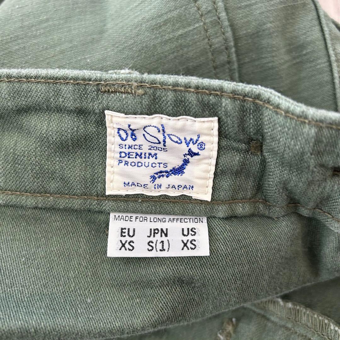 orSlow オアスロウ ベイカーパンツ ファティーグ Sオリーブ ボタンフライ