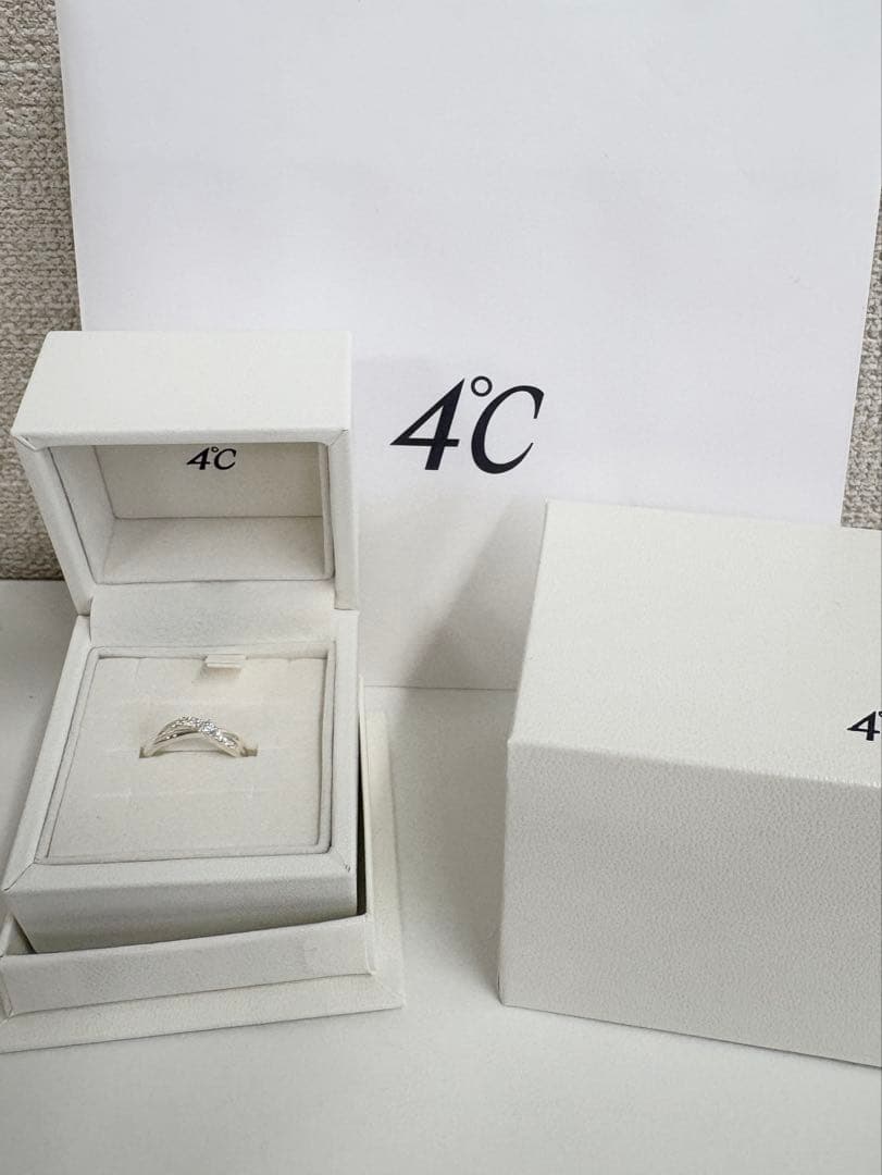 新品未使用★4℃ エターナルシルバー リング 【箱付き】