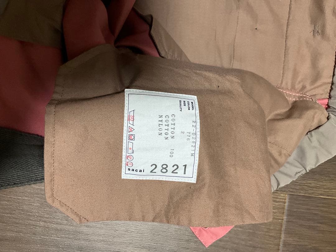 sacai コットンチノパンツ　22AW size2