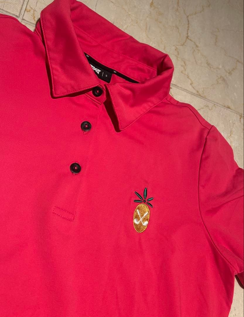 【美品】PXG ハワイ限定ポロシャツ　ピンク　パイナップルS