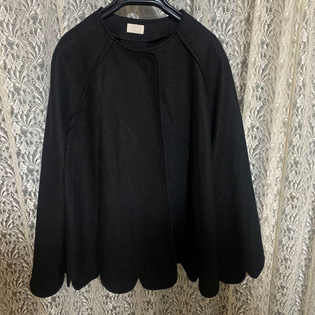 Cygne スカラップコート黒