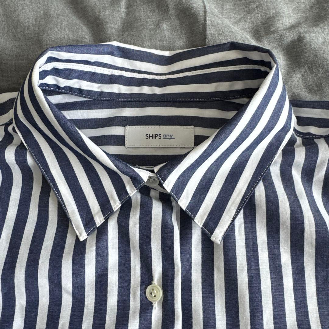 【1度使用】SHIPS any REPREVE ルーズポケットシャツ