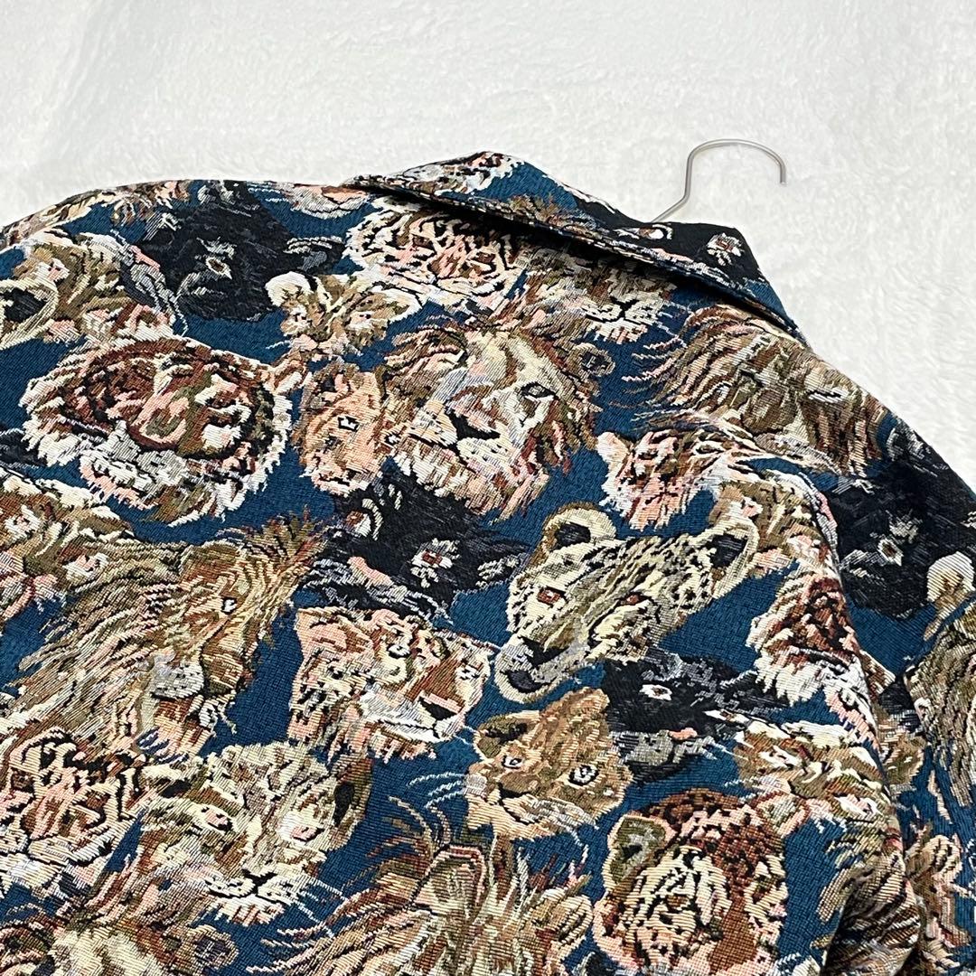 &ellecy ライオン柄ボタン付きジャケット ゴブラン織　ロイスクレヨン