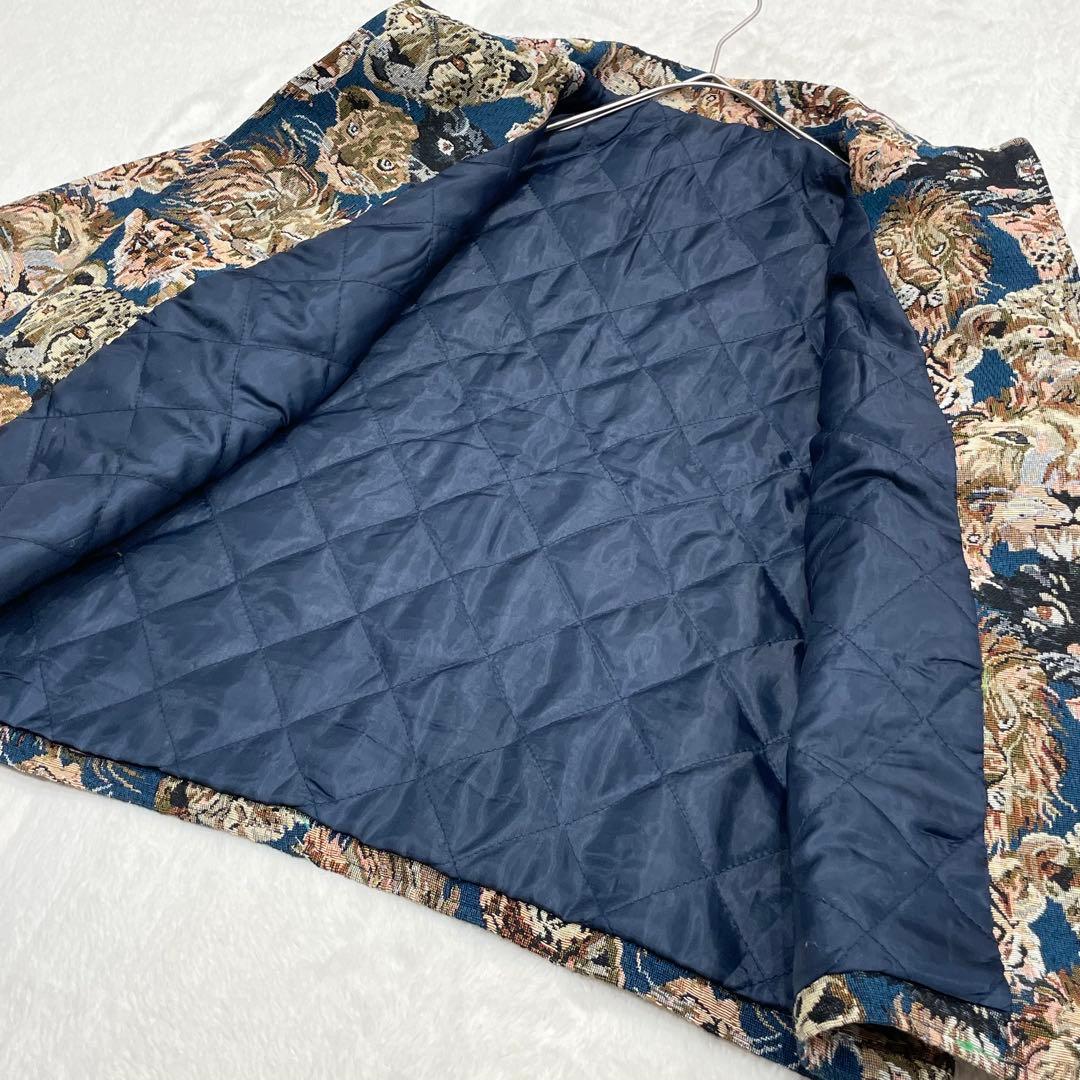 &ellecy ライオン柄ボタン付きジャケット ゴブラン織　ロイスクレヨン