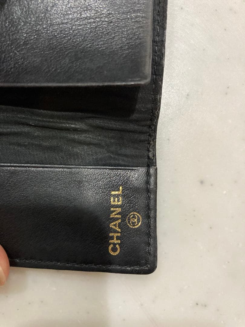 CHANEL ブラックレザー キーケース