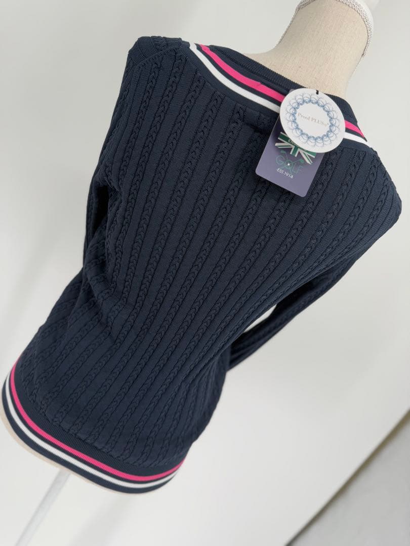 新品未使用AdmiralアドミラルM ダークグレー Vネック セーター15400