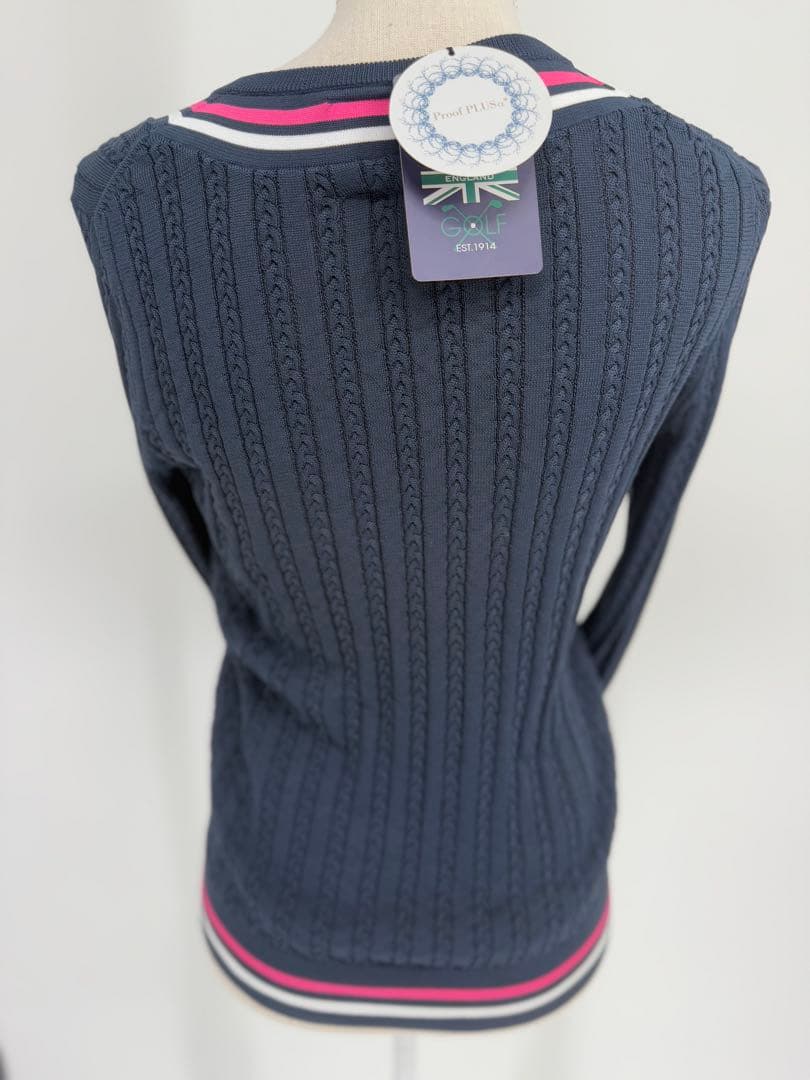 新品未使用AdmiralアドミラルM ダークグレー Vネック セーター15400