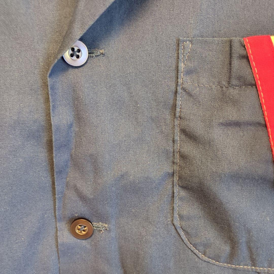 70sUSAビンテージKingLouieキングルイボウリングシャツ（ネイビー）