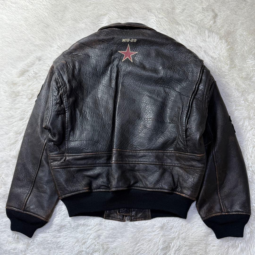 【80s】AVIREX G-1 フライトレザージャケット L ダークブラウン