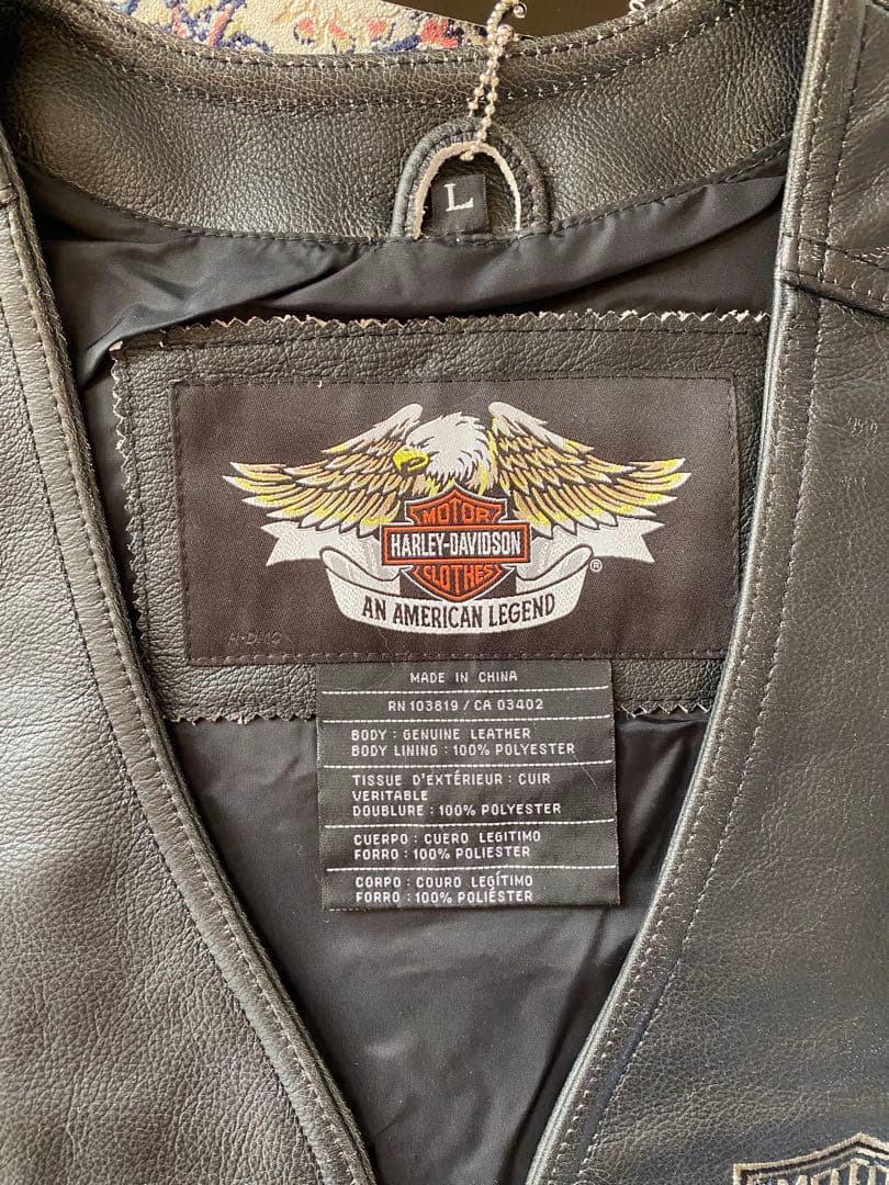 新品未使用Harley-Davidsonレザーベスト スカルベスト 現品限り特価